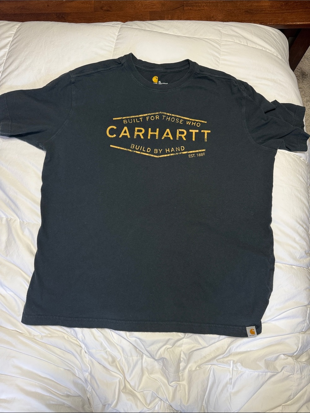 Carhartt Black Short Sleeve Tee with Gold Logo